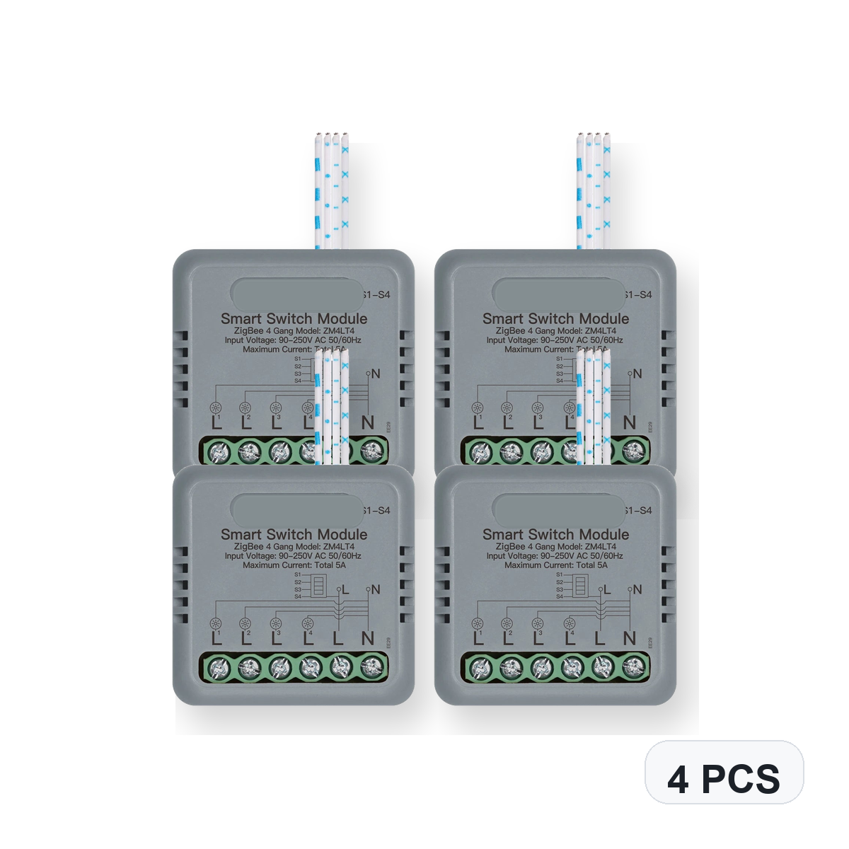 NéoSwitch Mini Comfort ZigBee 4 Gang 4 PCS studio quantity image