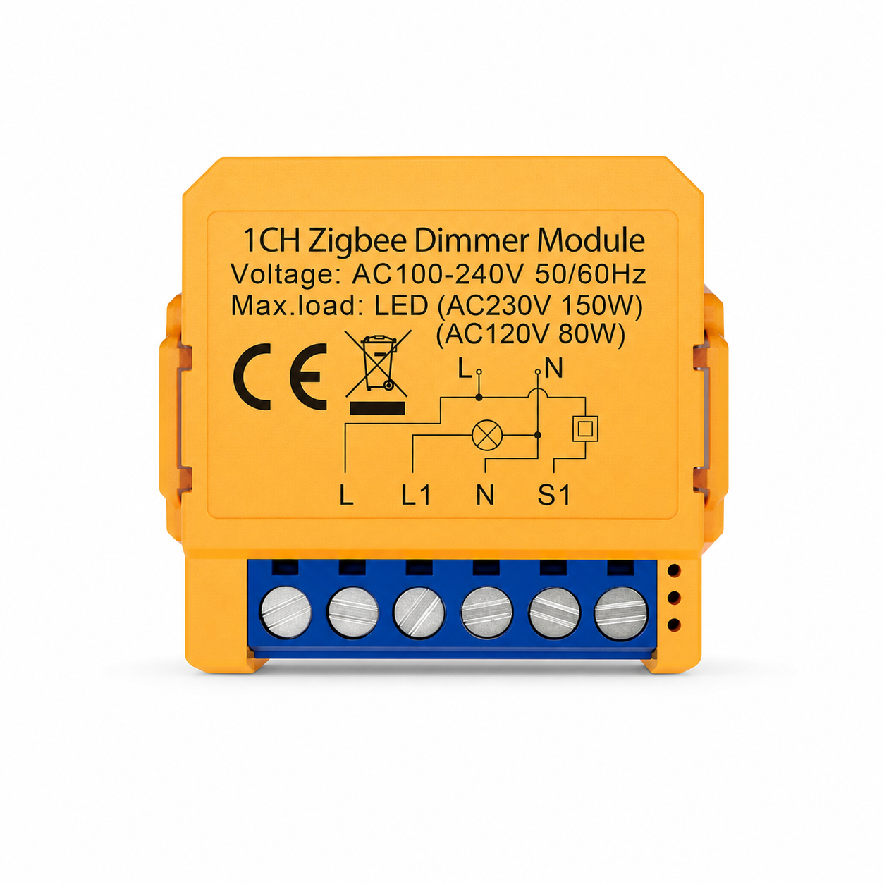NéoSwitch Mini Essential ZigBee 1 gang dimmer module on white