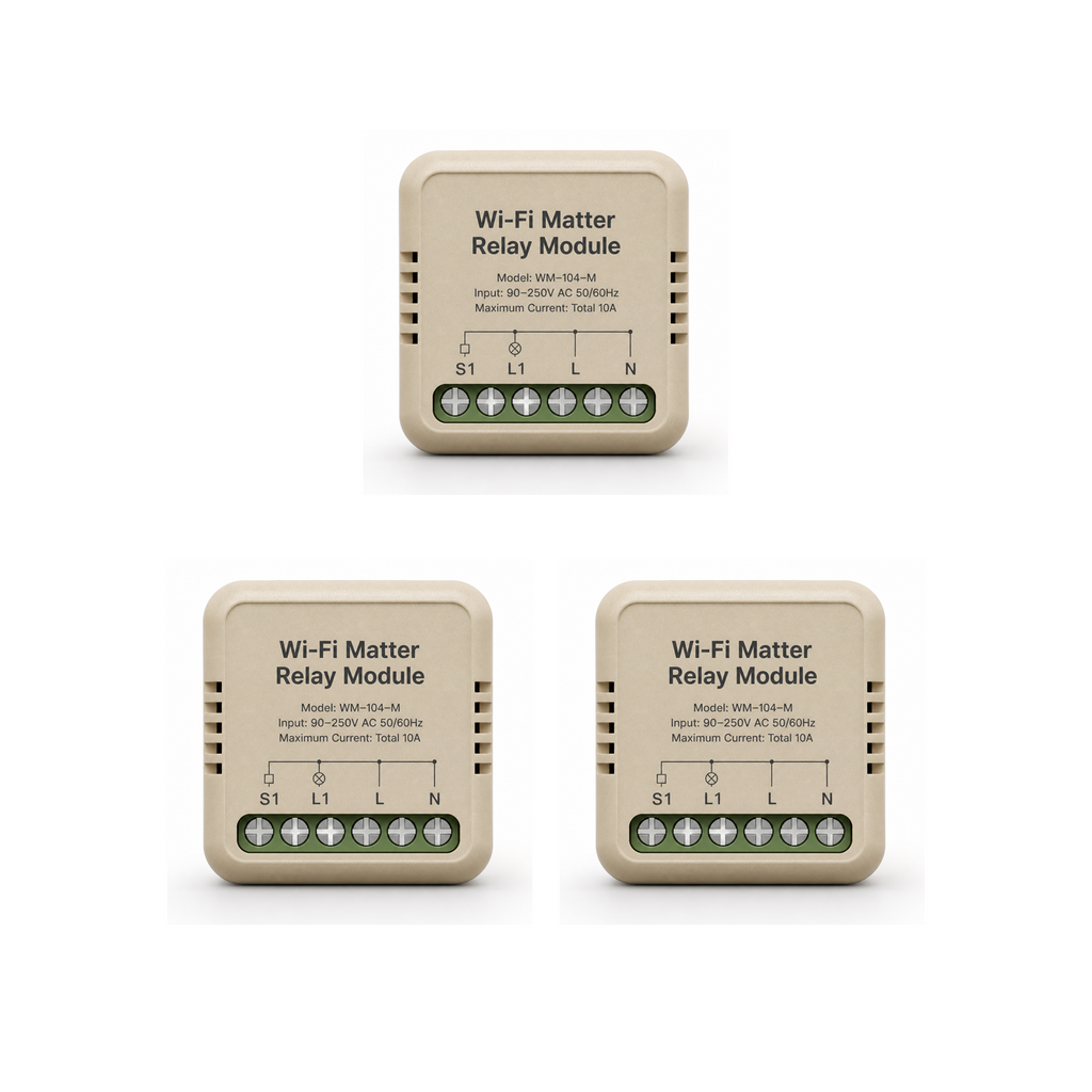 Lot de 3 modules relais Wi-Fi Matter NéoSwitch Mini Matter Comfort
