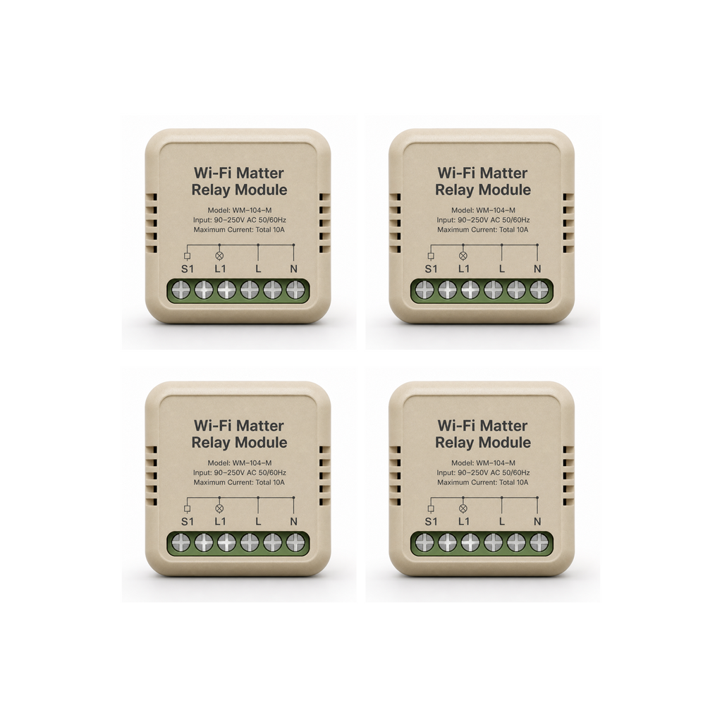 Lot de 4 modules relais Wi-Fi Matter NéoSwitch Mini Matter Comfort
