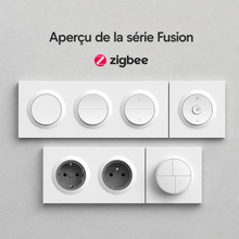 NéoSwitch Orb-Matter Dual Pro, aperçu de la série Fusion avec interrupteurs et prises connectées.