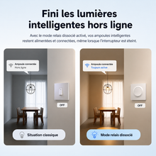 NéoSwitch Orb-Matter Pro, lumières intelligentes hors ligne avec situation classique et mode relais dissocié.
