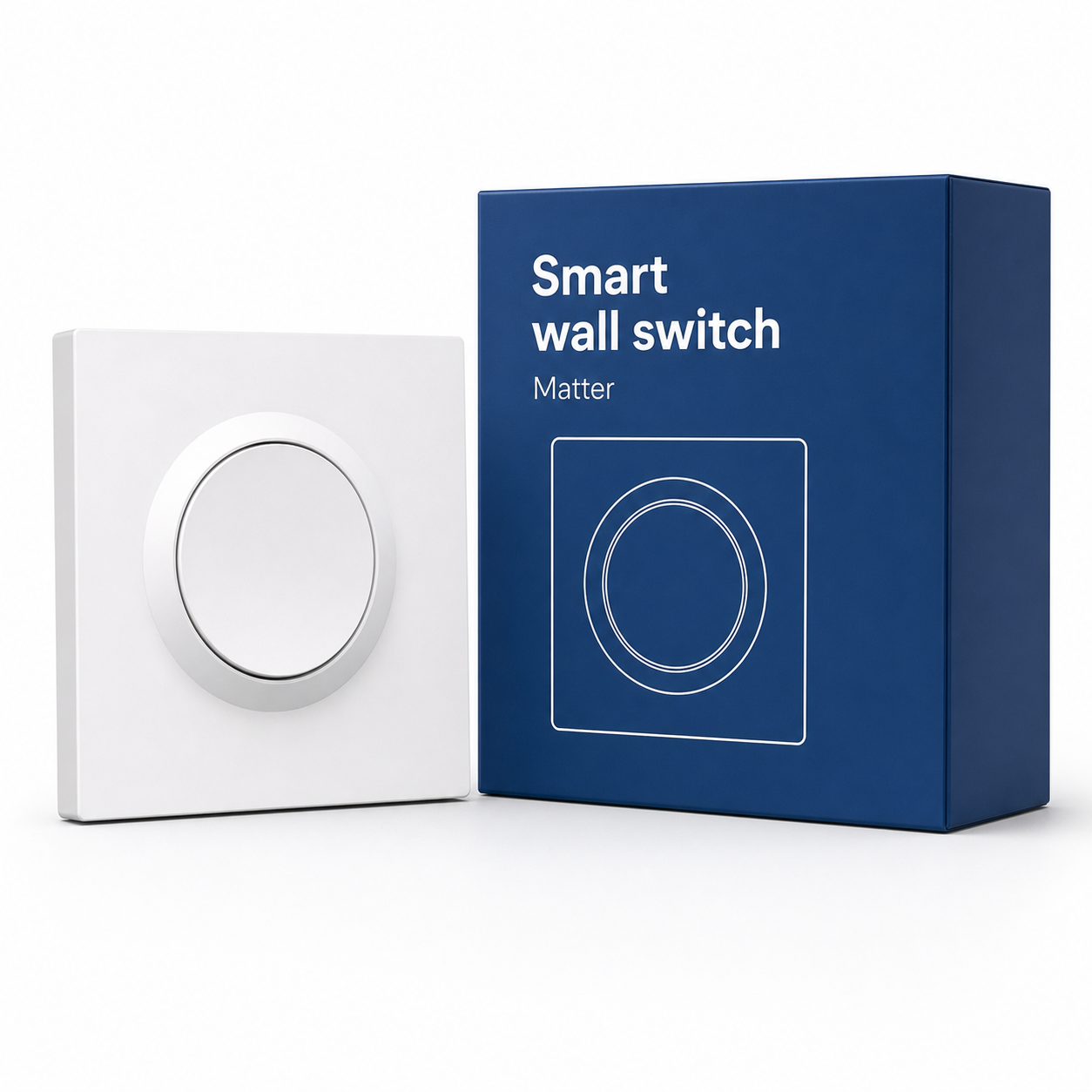 Studio packshot of NéoSwitch Orb-Matter Pro with neutral product packaging