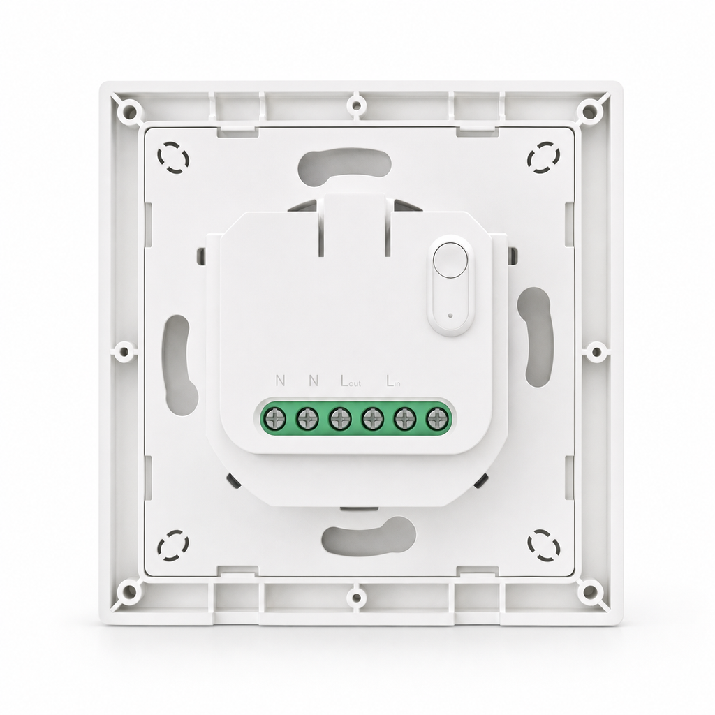Rear terminal module view of NéoSwitch Orb-Matter Pro wall switch