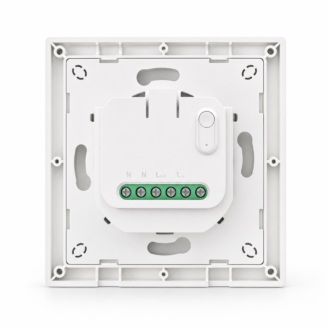 Rear terminal module view of NéoSwitch Orb-Matter Pro wall switch