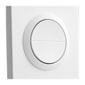 Détail du bouton double de l’interrupteur NéoSwitch Orb-Zigbee Dual Pro 16A blanc sur fond blanc.