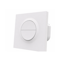 Interrupteur mural NéoSwitch Orb-Zigbee Dual Pro double canal blanc sur fond blanc.