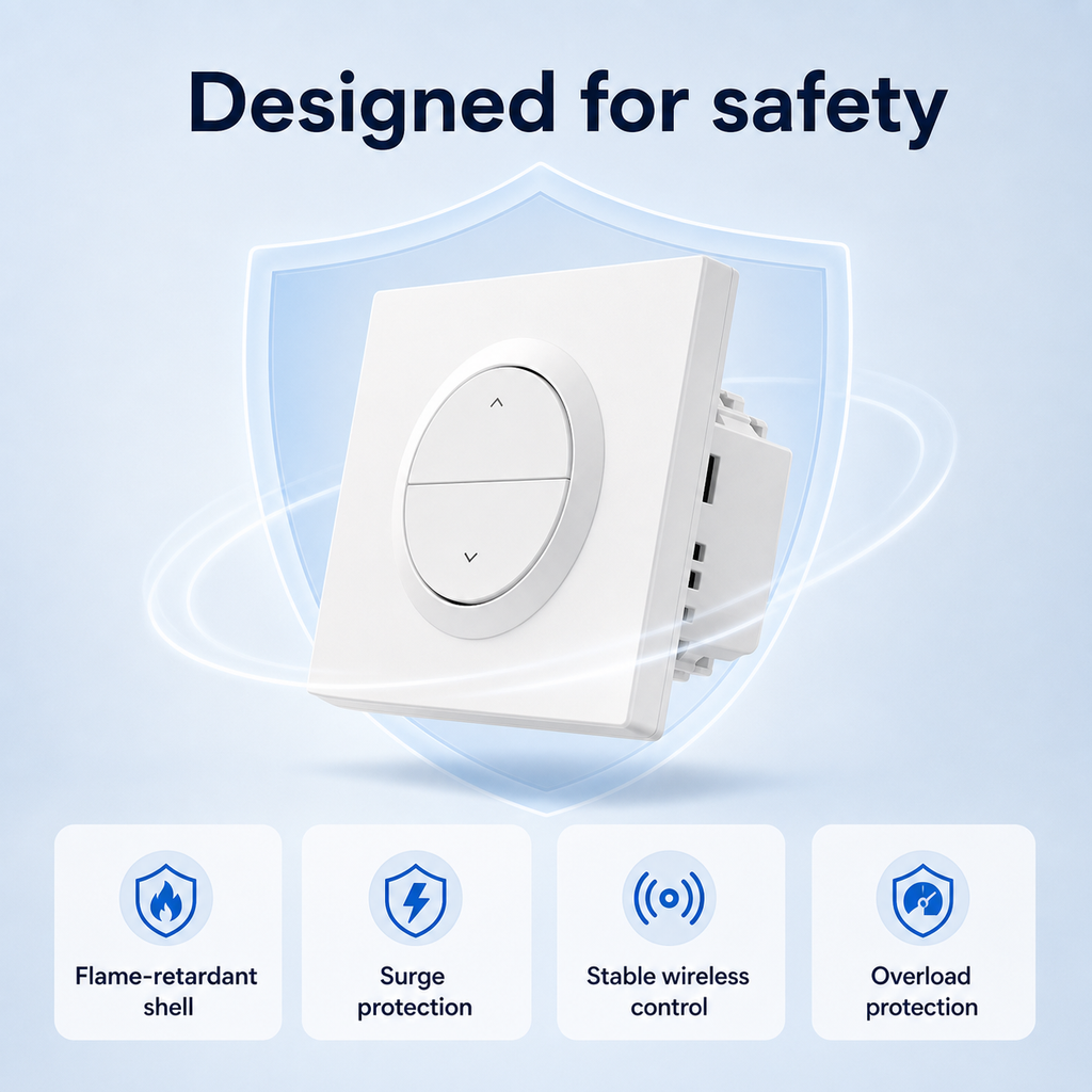 Designed for safety feature image for NéoSwitch Orb-Zigbee Dual Pro