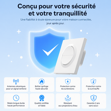 NéoSwitch Orb-Zigbee Dual Pro conçu pour la sécurité et la tranquillité avec protection contre les surcharges et contrôle à distance.