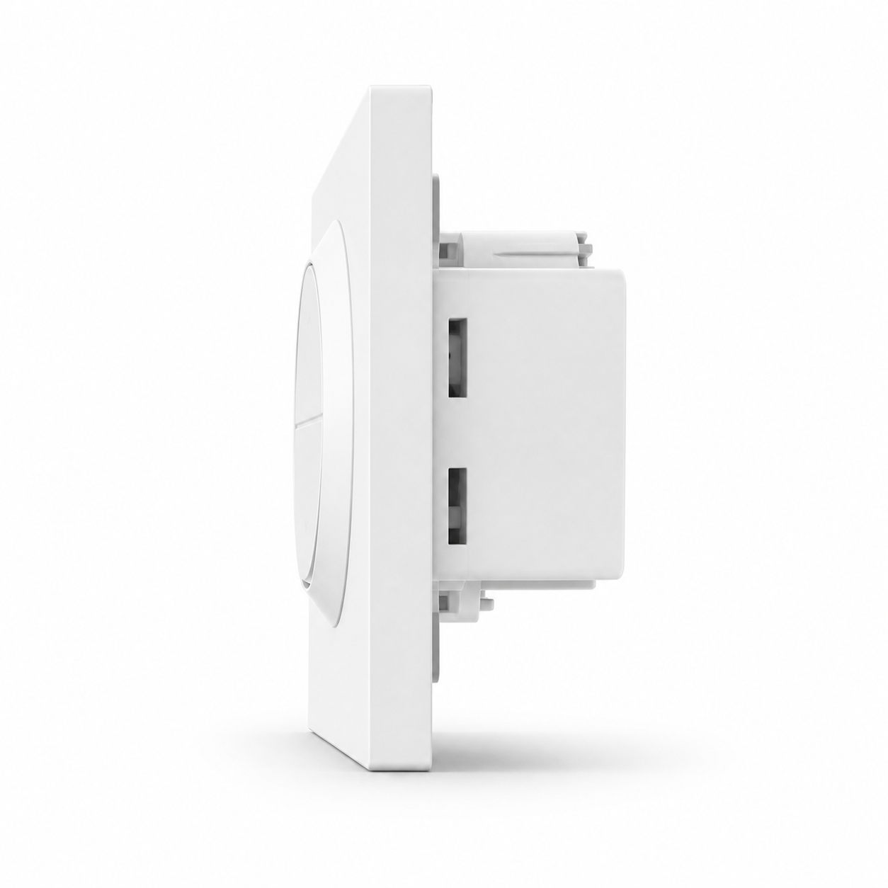 Side profile of NéoSwitch Orb-Zigbee Dual Pro with rear module