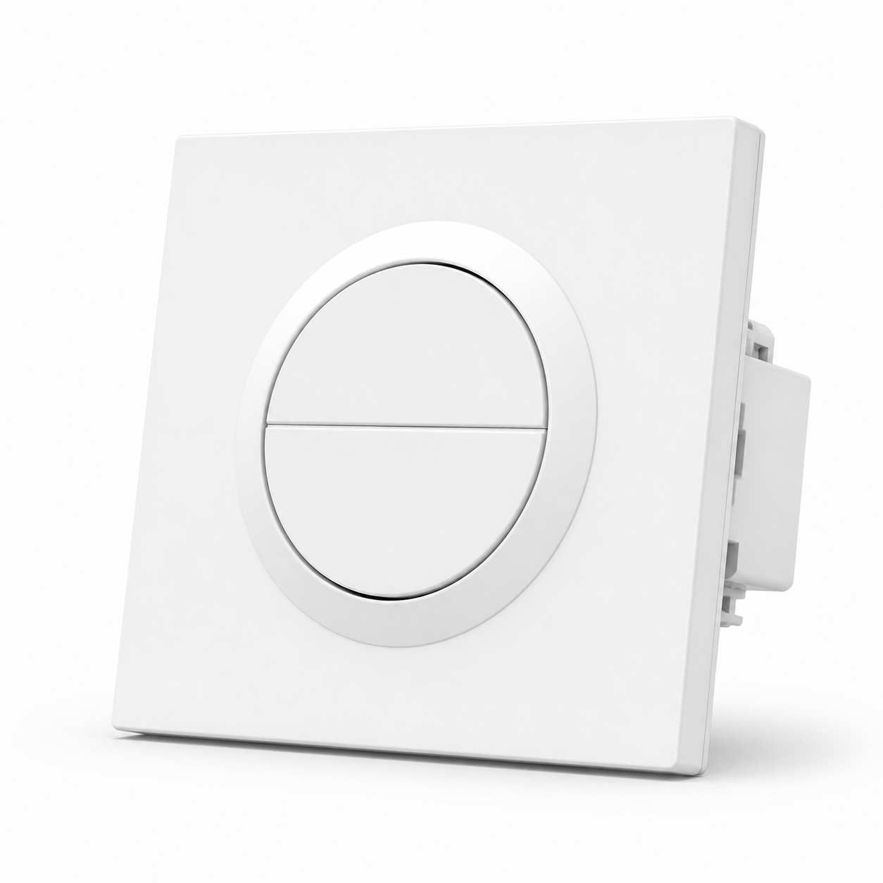 Studio packshot of NéoSwitch Orb-Zigbee Dual Pro dual-channel wall switch