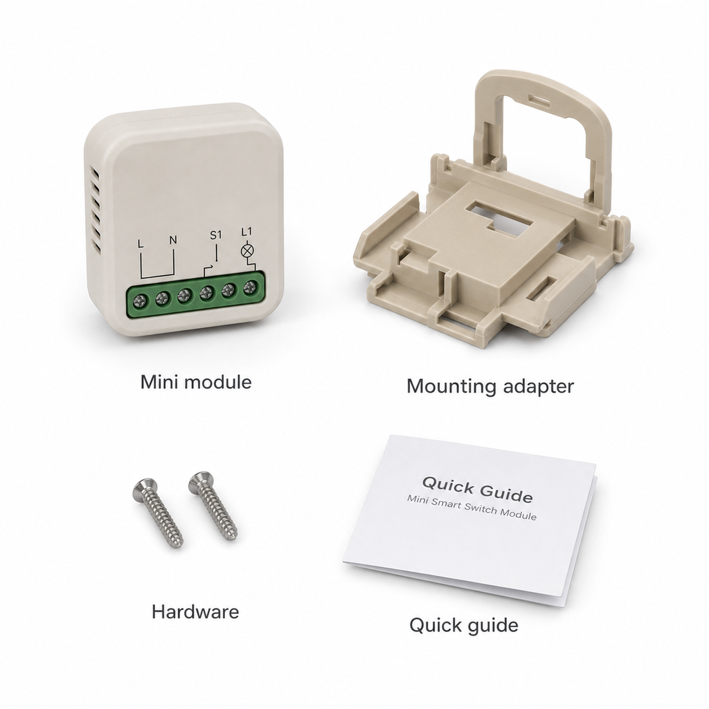 Package contents for mini smart switch module