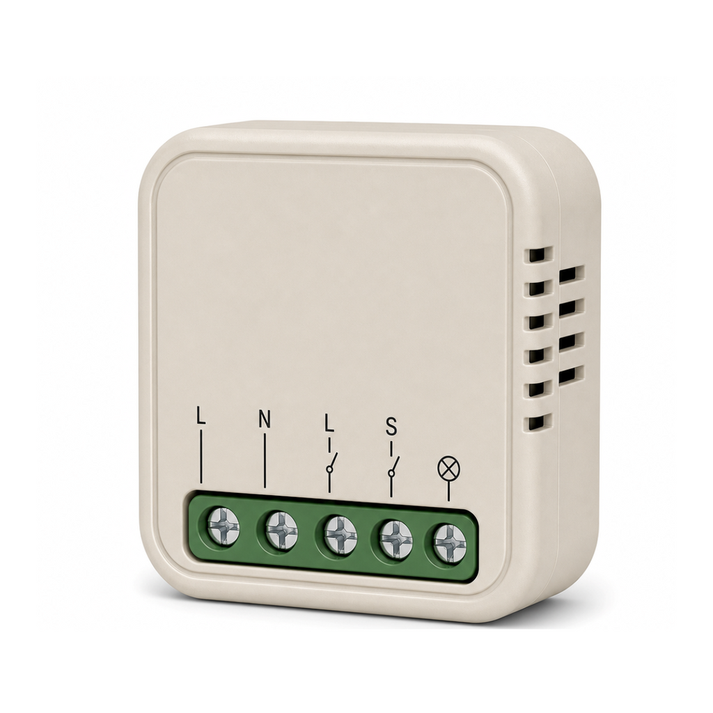 Module variateur connecté Wi-Fi 1 circuit NéoSwitch Ring Mini Comfort sur fond blanc