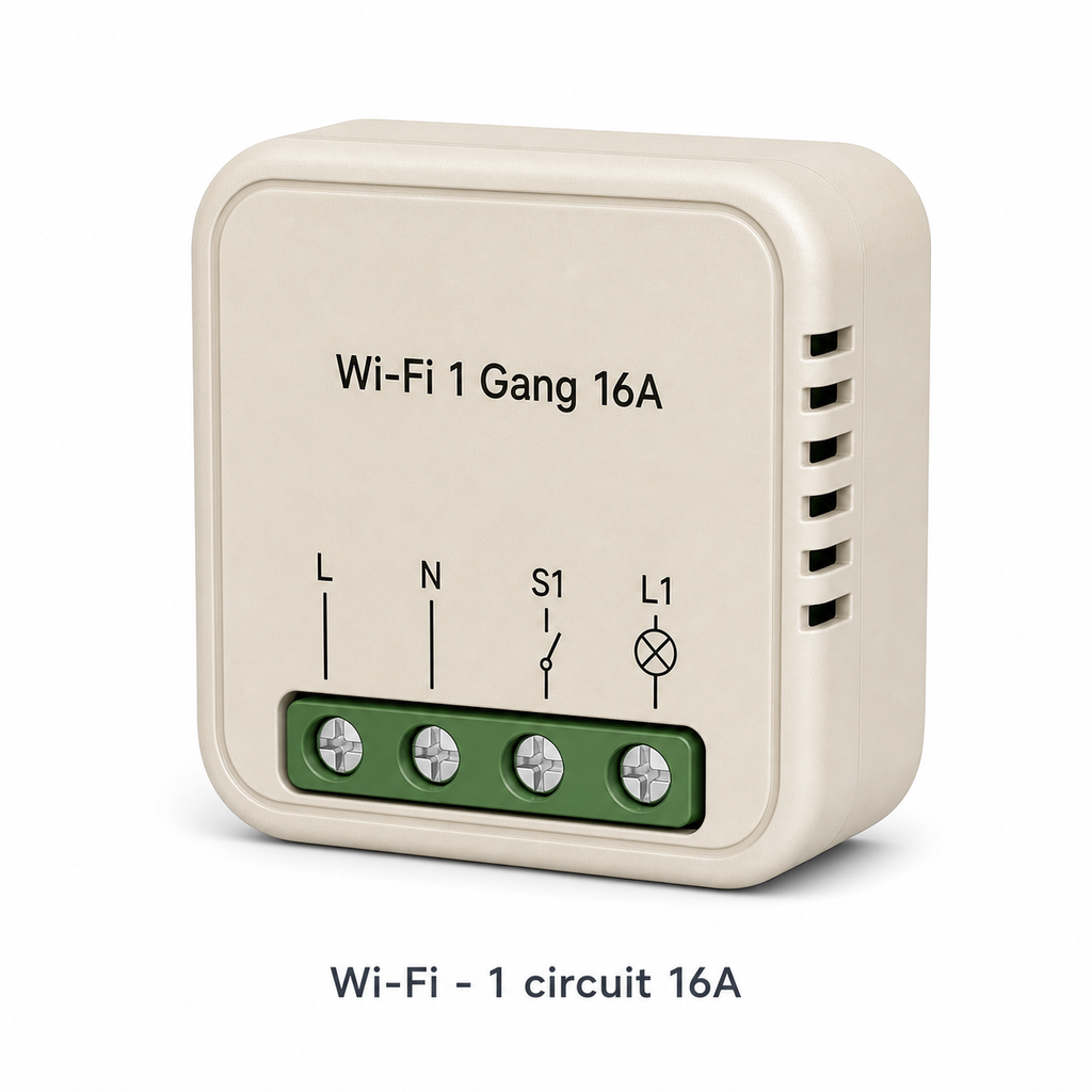 Wi-Fi one circuit 16A smart switch module packshot