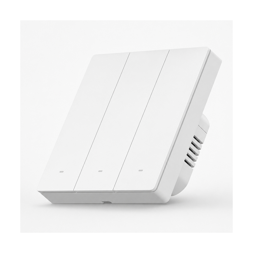 NéoSwitch ZBM5 Pro blanc 3 canaux format 86 sur fond blanc