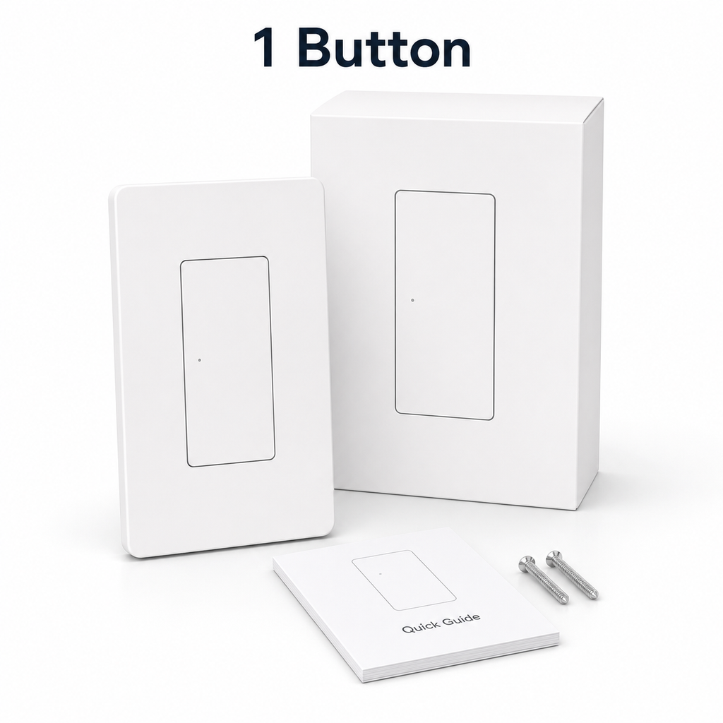 One-button ZBM5 Pro US-format wall switch variant with neutral packaging