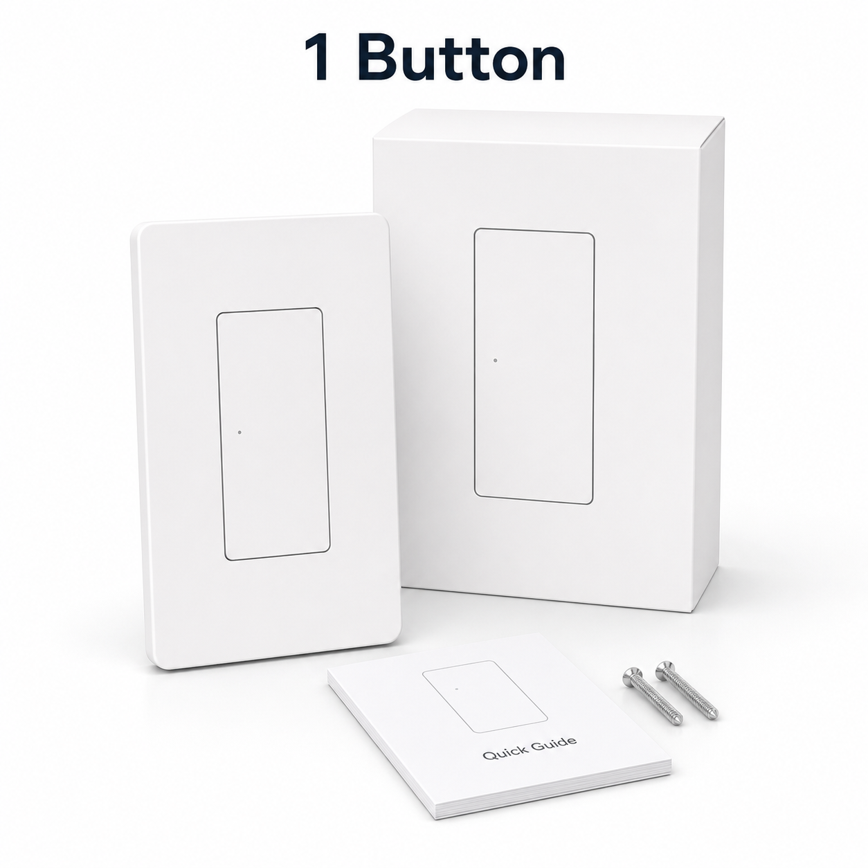 One-button ZBM5 Pro US-format wall switch variant with neutral packaging