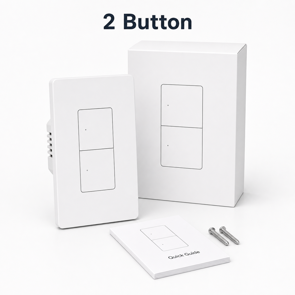 Two-button ZBM5 Pro US-format wall switch variant with neutral packaging