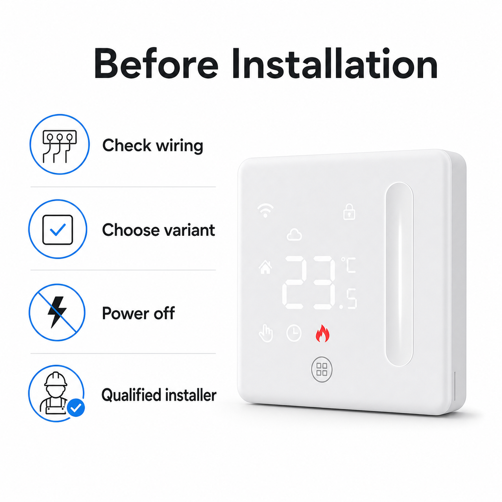 Pre-installation checklist for Wi-Fi thermostat