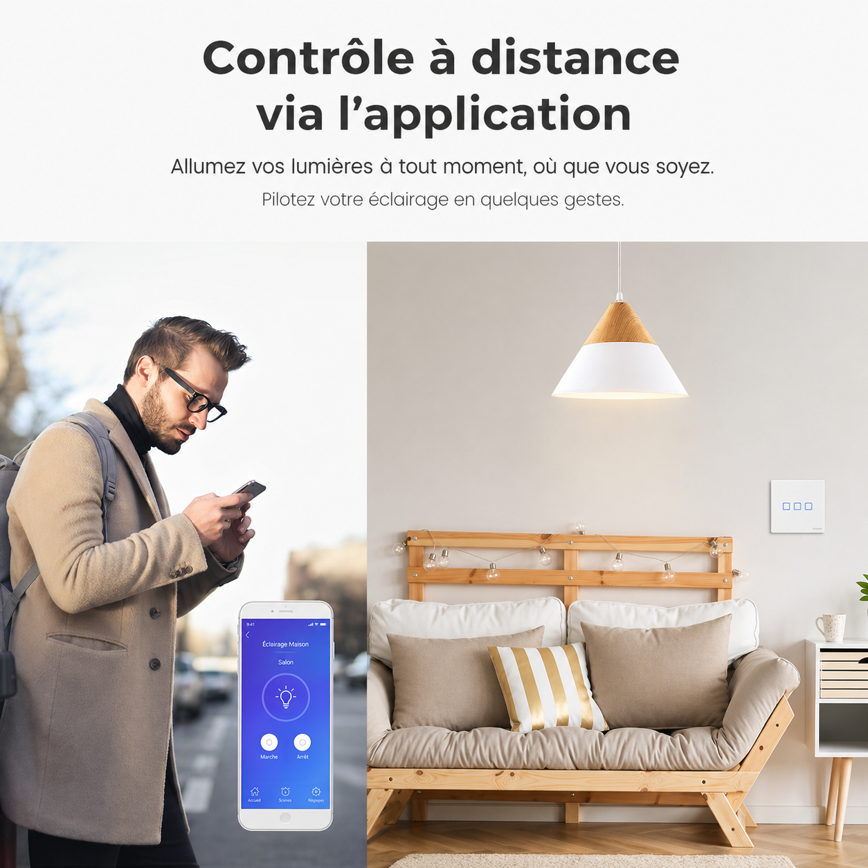 NeoTouch Glass T2 T3 Pro, controle distance via application.
