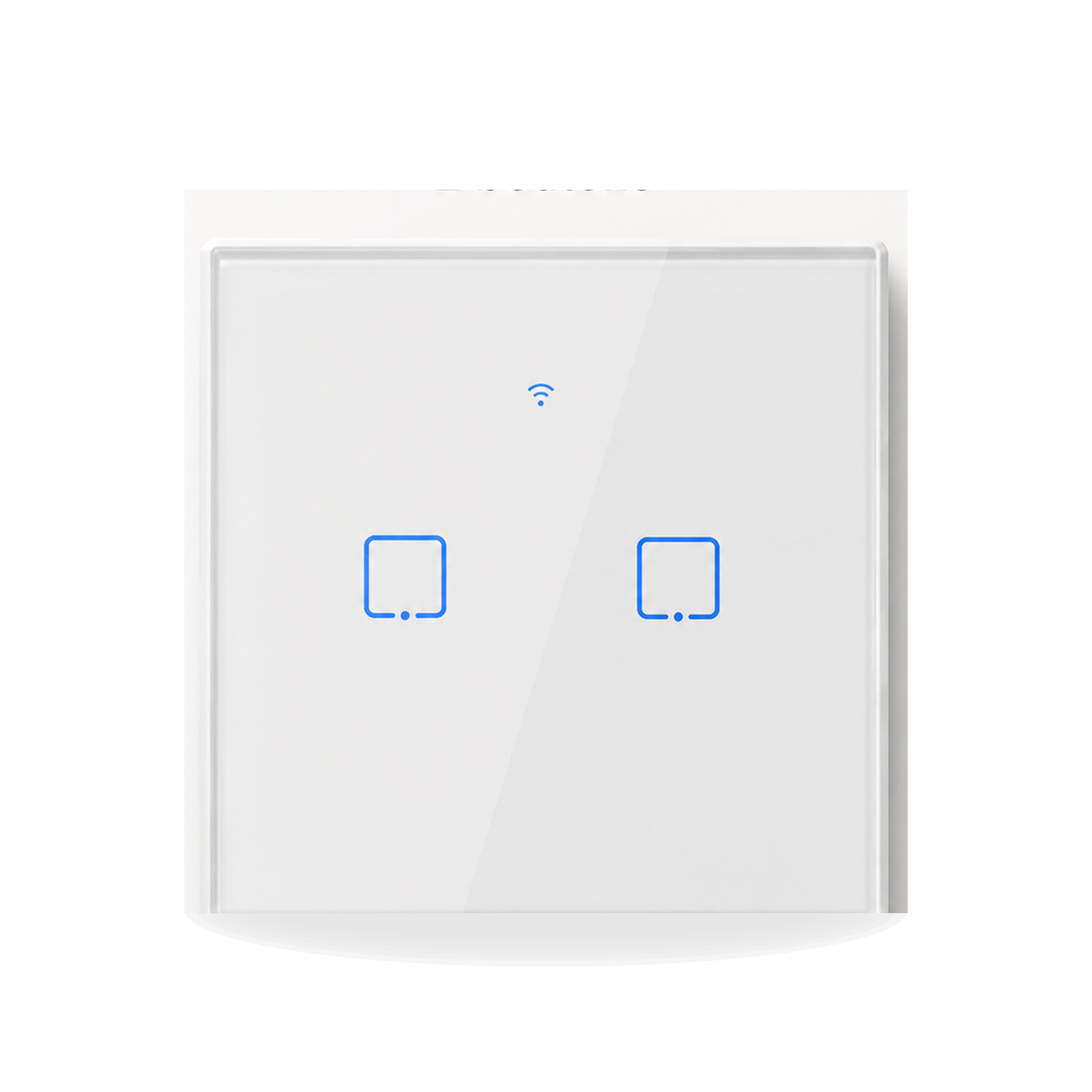 NéoTouch Glass T2/T3 Pro blanc à deux canaux, interrupteur tactile WiFi et RF433 standard UK.