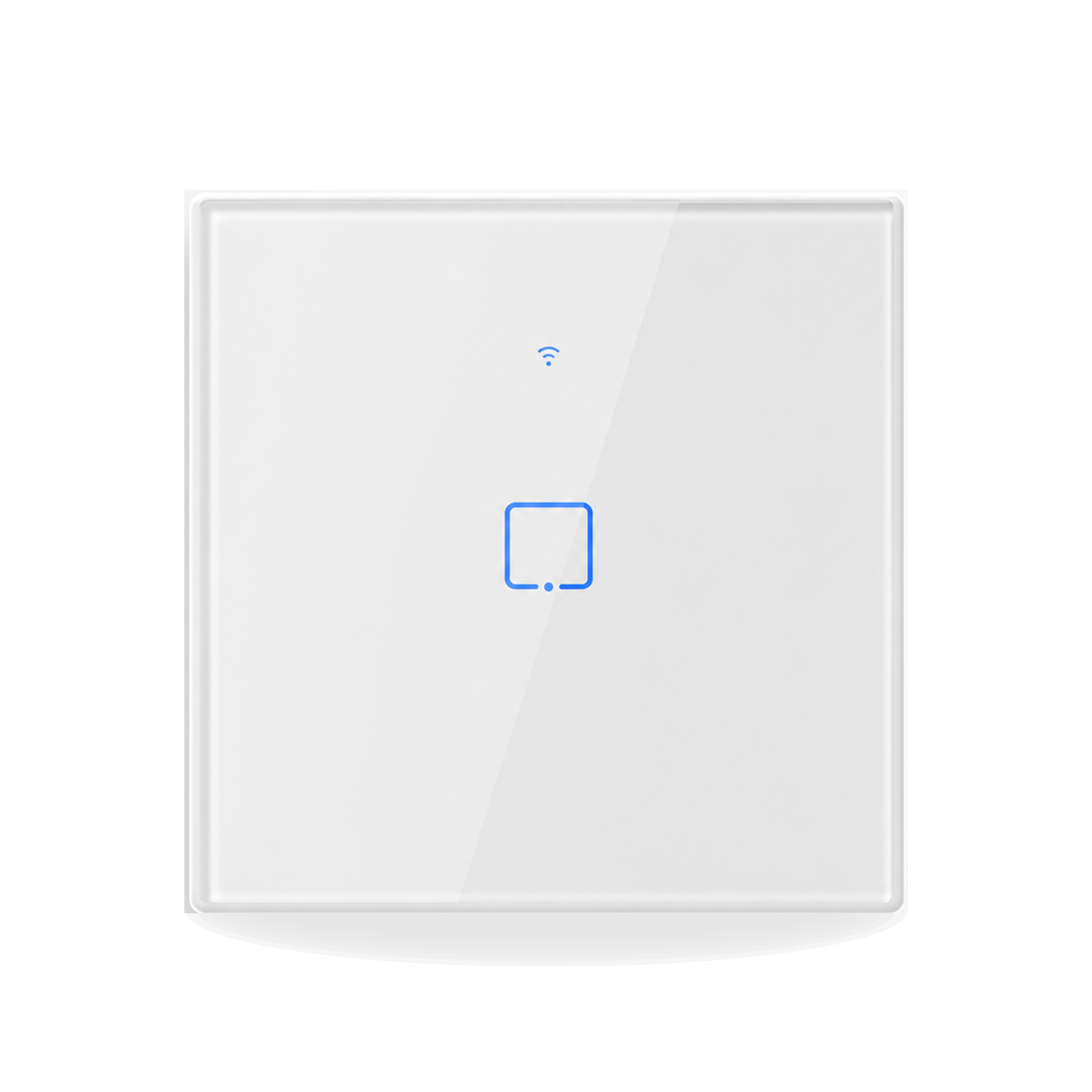 NéoTouch Glass T2/T3 Pro blanc à un canal, interrupteur tactile WiFi et RF433 standard UK.
