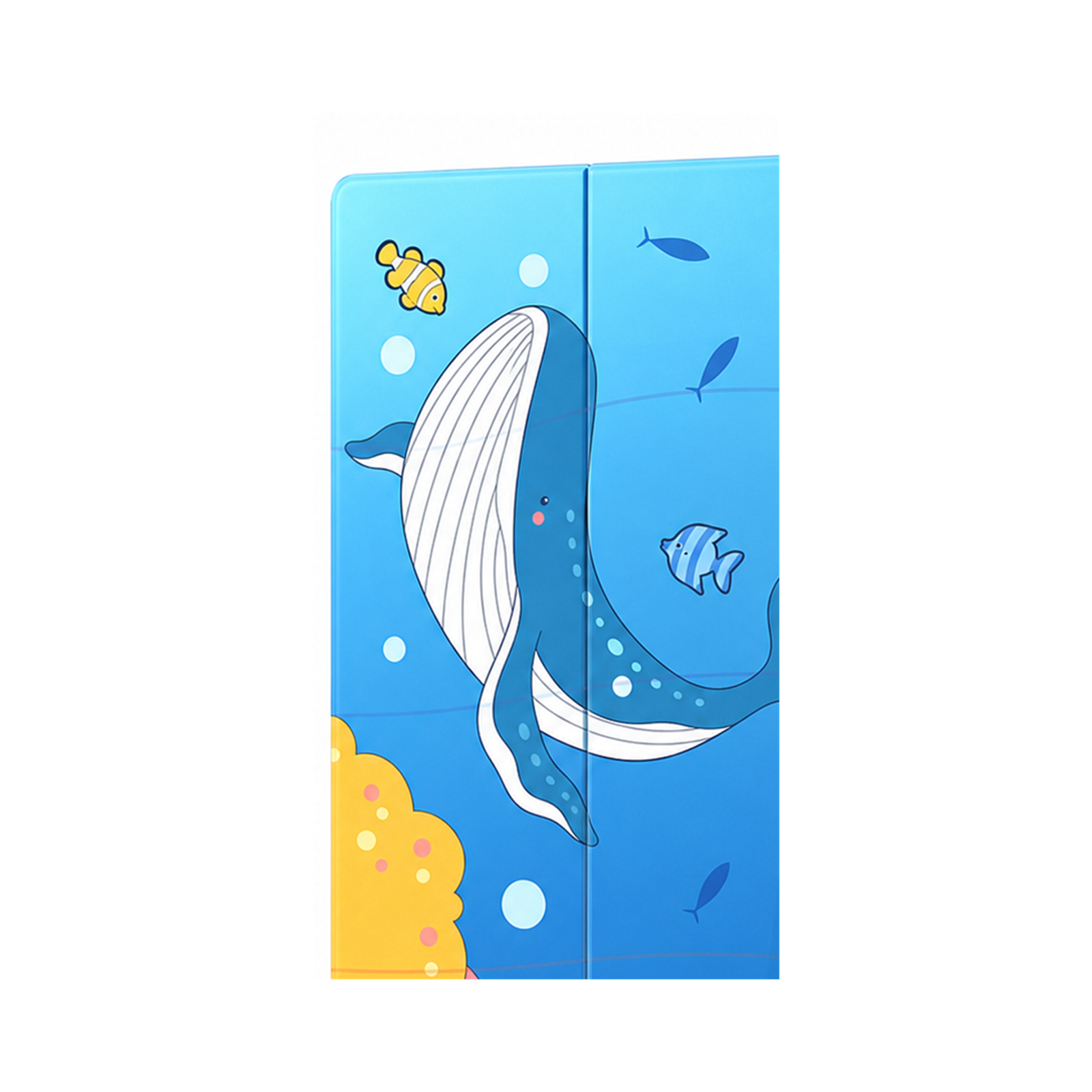 Cache Cartoon bleu pour NéoTouch Ultimate T5 Pro deux canaux sur fond blanc.