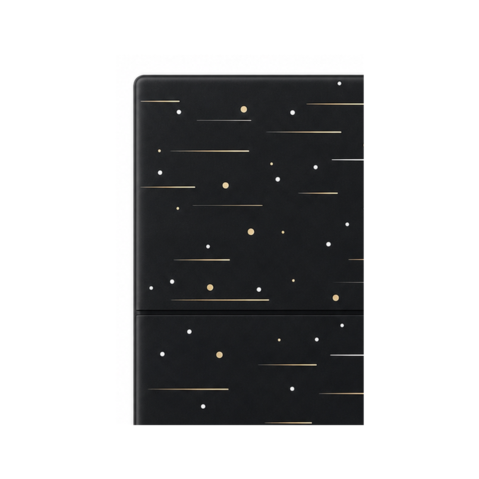 Cache Étoilé noir pour NéoTouch Ultimate T5 Pro deux canaux sur fond blanc.