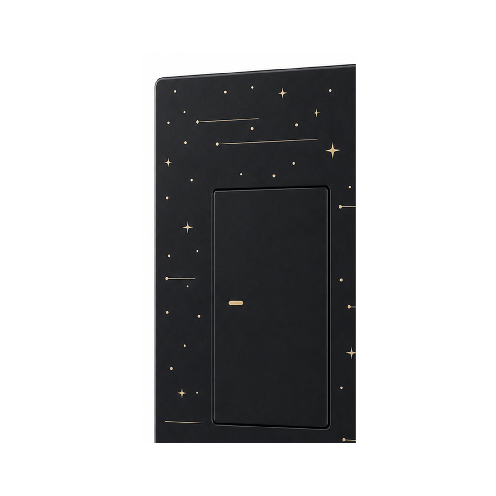 Cache Étoilé noir pour NéoTouch Ultimate T5 Pro un canal sur fond blanc.