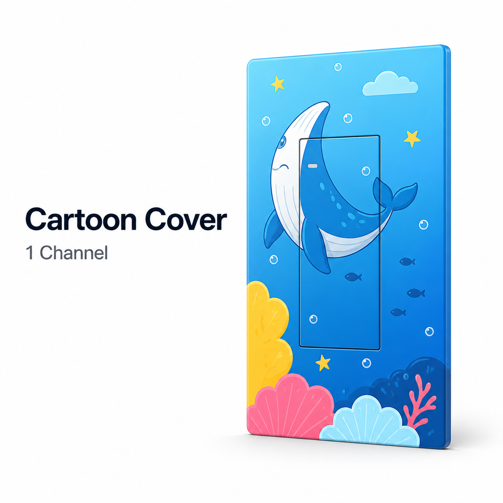 Cartoon ocean replaceable cover for NéoTouch Ultimate T5 Pro one-channel panel