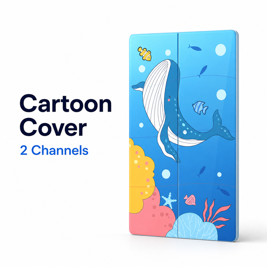 Cartoon ocean replaceable cover for NéoTouch Ultimate T5 Pro two-channel panel
