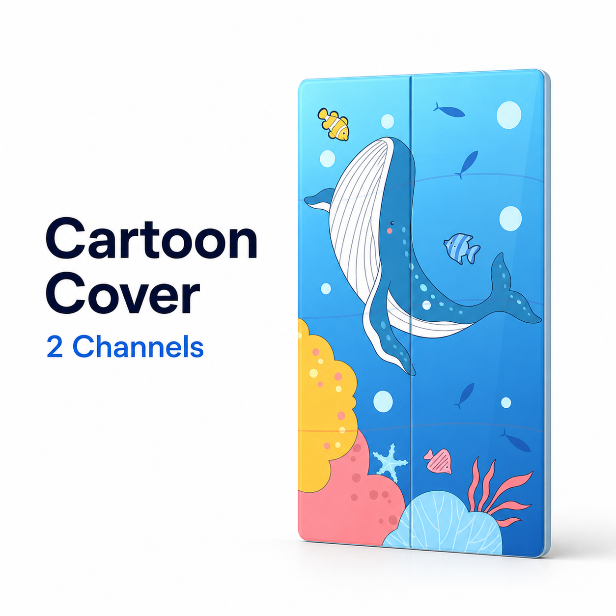 Cartoon ocean replaceable cover for NéoTouch Ultimate T5 Pro two-channel panel