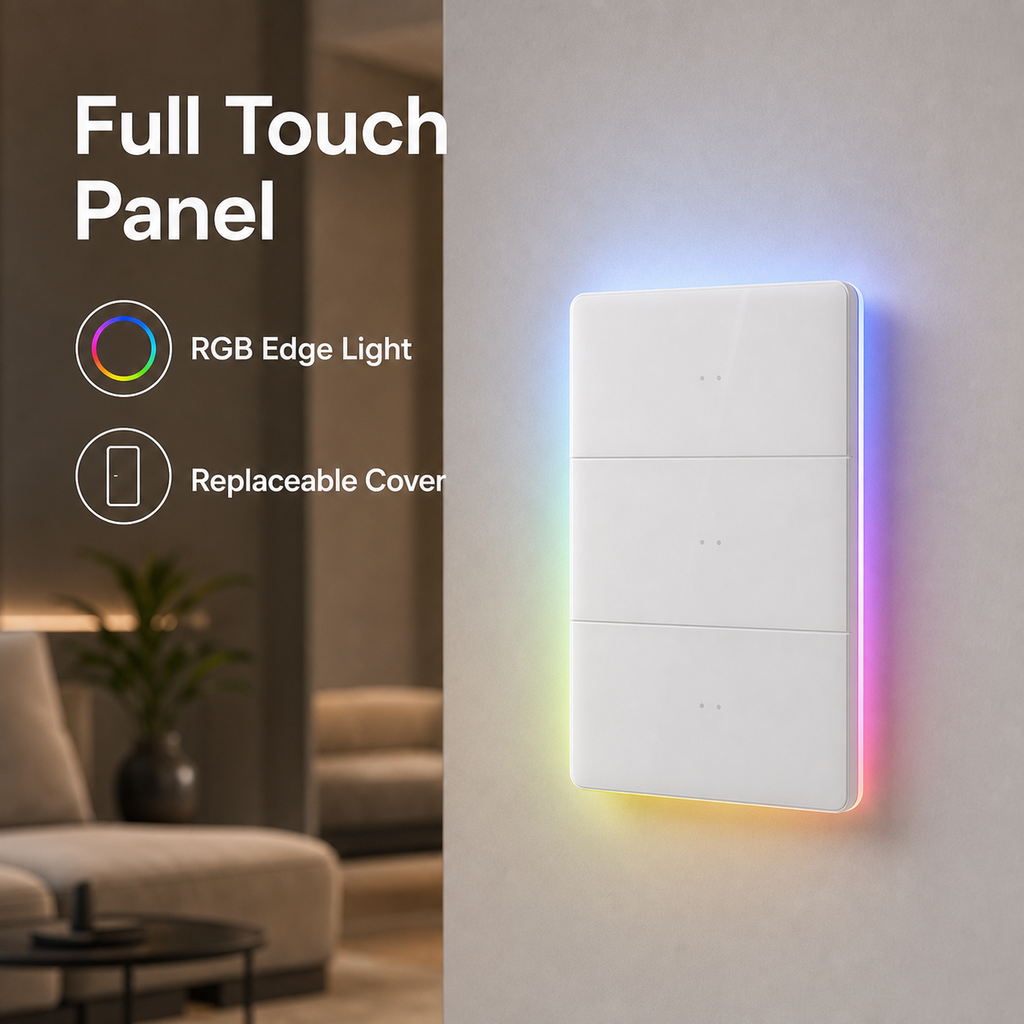 NéoTouch Ultimate T5 Pro full touch panel with RGB edge light hero image