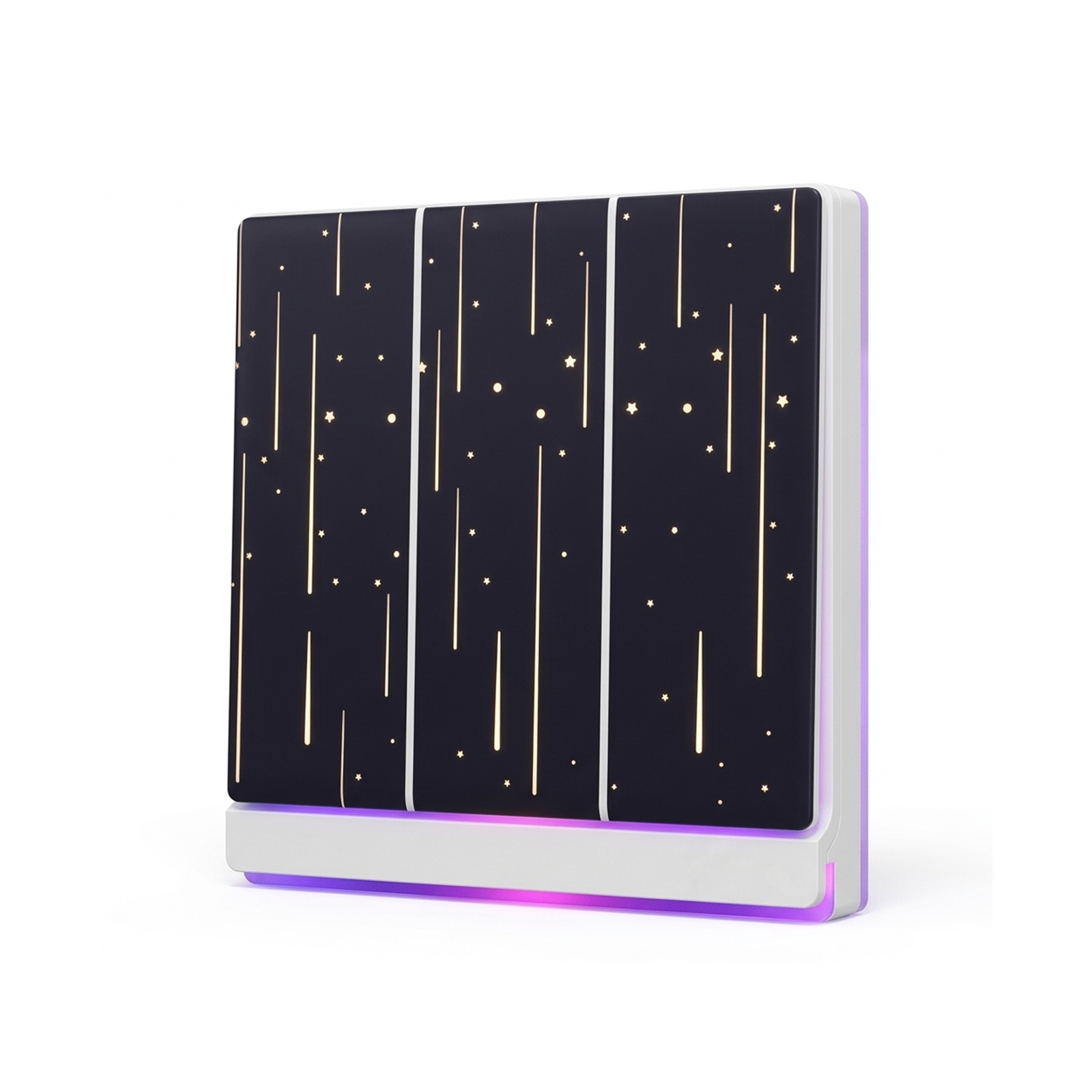 Interrupteur tactile NéoTouch Ultimate T5 Pro noir avec cache étoilé sur fond blanc