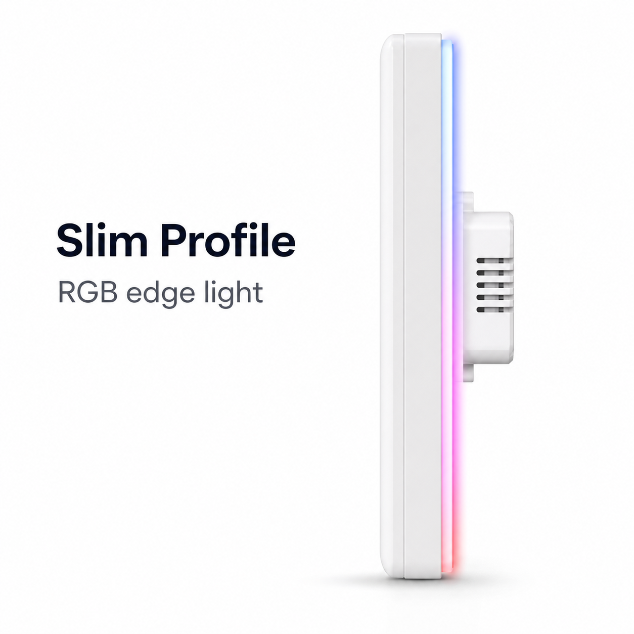 Slim side profile of NéoTouch Ultimate T5 Pro with RGB edge light