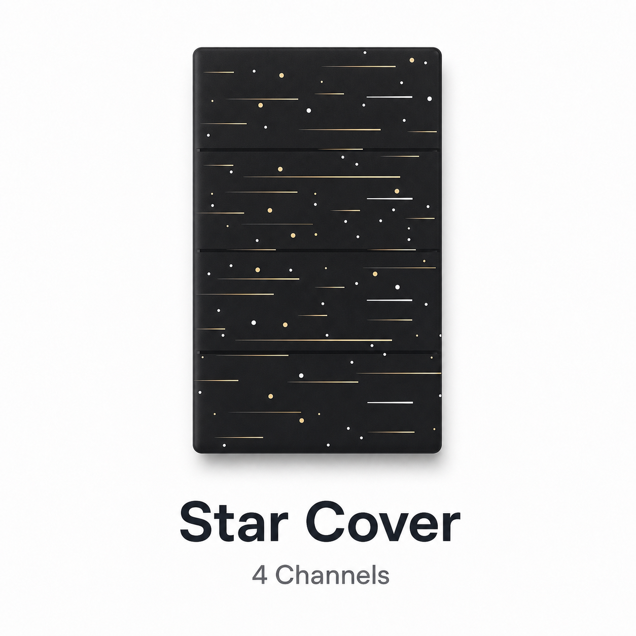 Black star-pattern replaceable cover for NéoTouch Ultimate T5 Pro four-channel panel