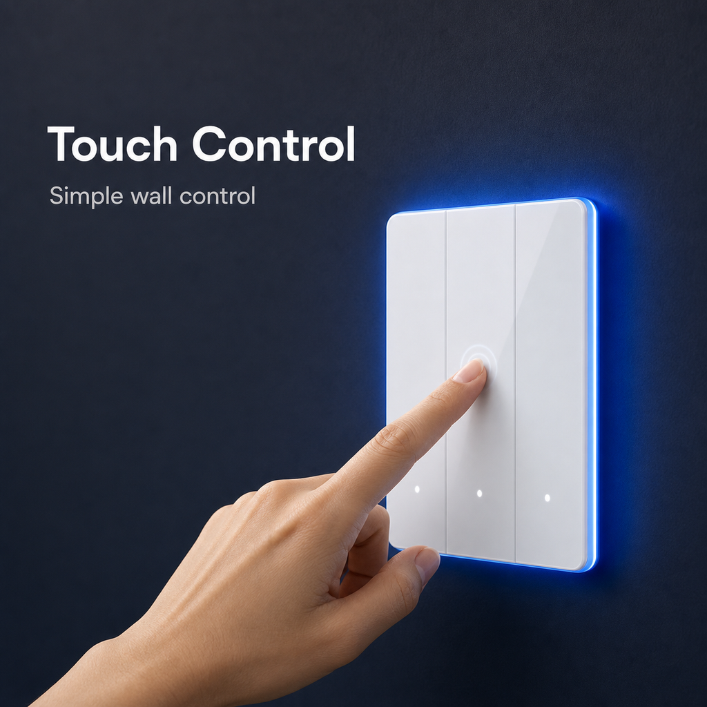 Touch control hand interaction with NéoTouch Ultimate T5 Pro wall panel