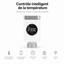 NéoValve Comfort, contrôle intelligent de la température avec vanne thermostatique connectée et application mobile.