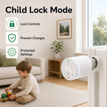 Child lock mode scene for smart radiator thermostatic valve