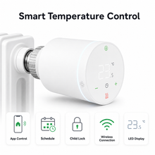 Smart temperature control features for connected radiator thermostatic valve