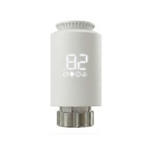 Vanne thermostatique connectée NéoValve Essential Zigbee lot de 1 vue de face sur fond blanc studio.
