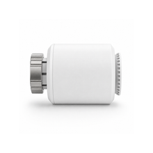 Vanne thermostatique connectée NéoValve Essential Zigbee lot de 1 vue latérale sur fond blanc studio.