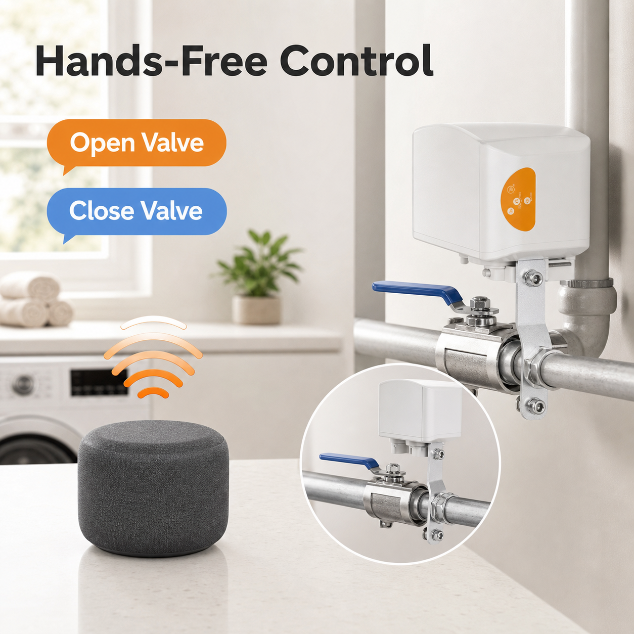 Hands-free generic voice control for smart valve controller
