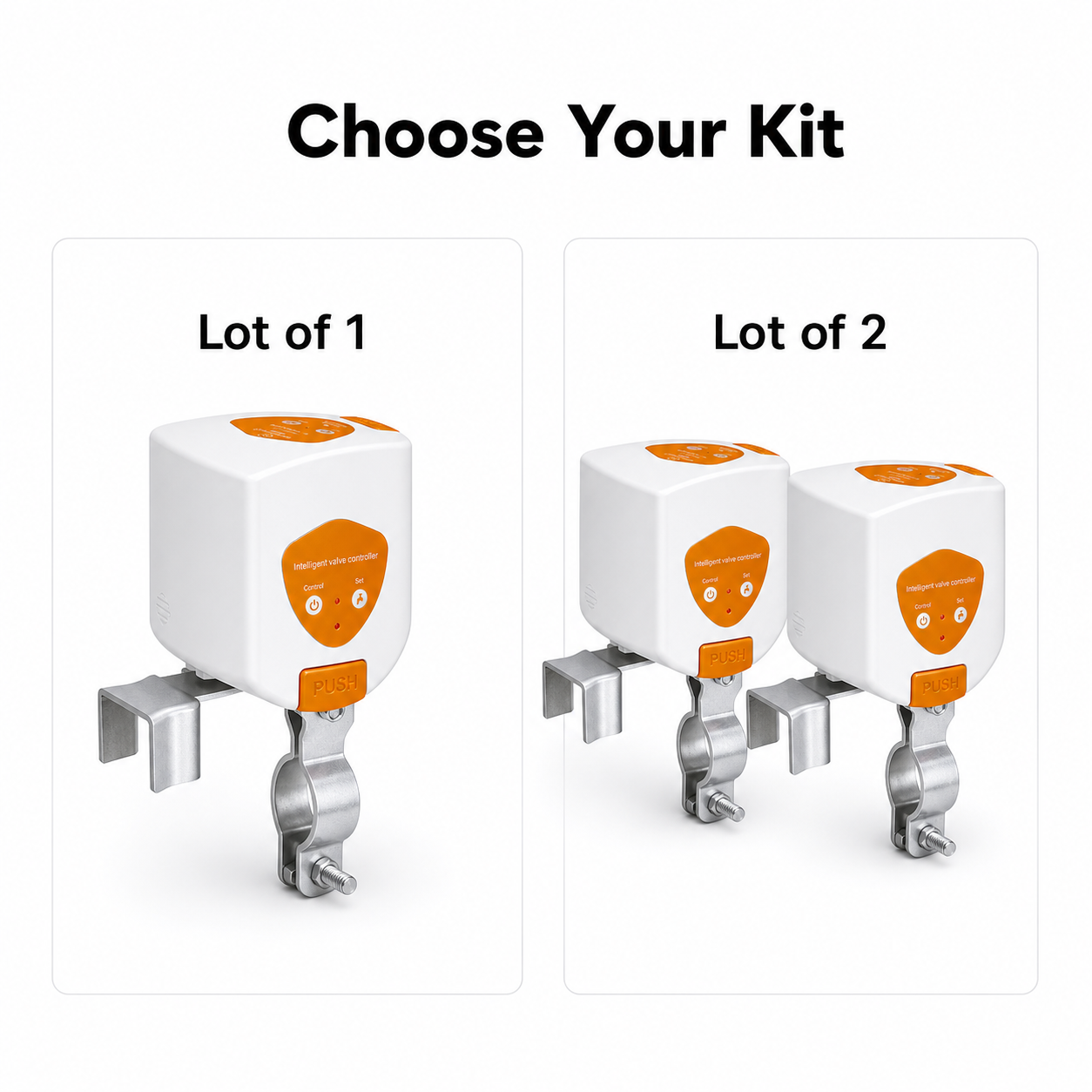 Lot of one and lot of two smart valve controller options