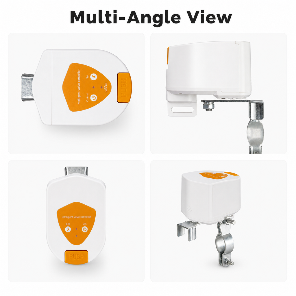 Multi angle product views of smart valve controller