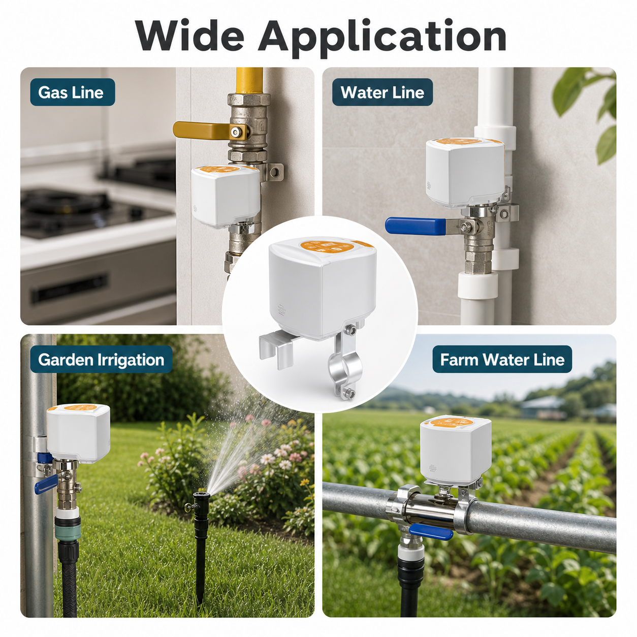 Water gas irrigation and utility use cases for smart valve controller