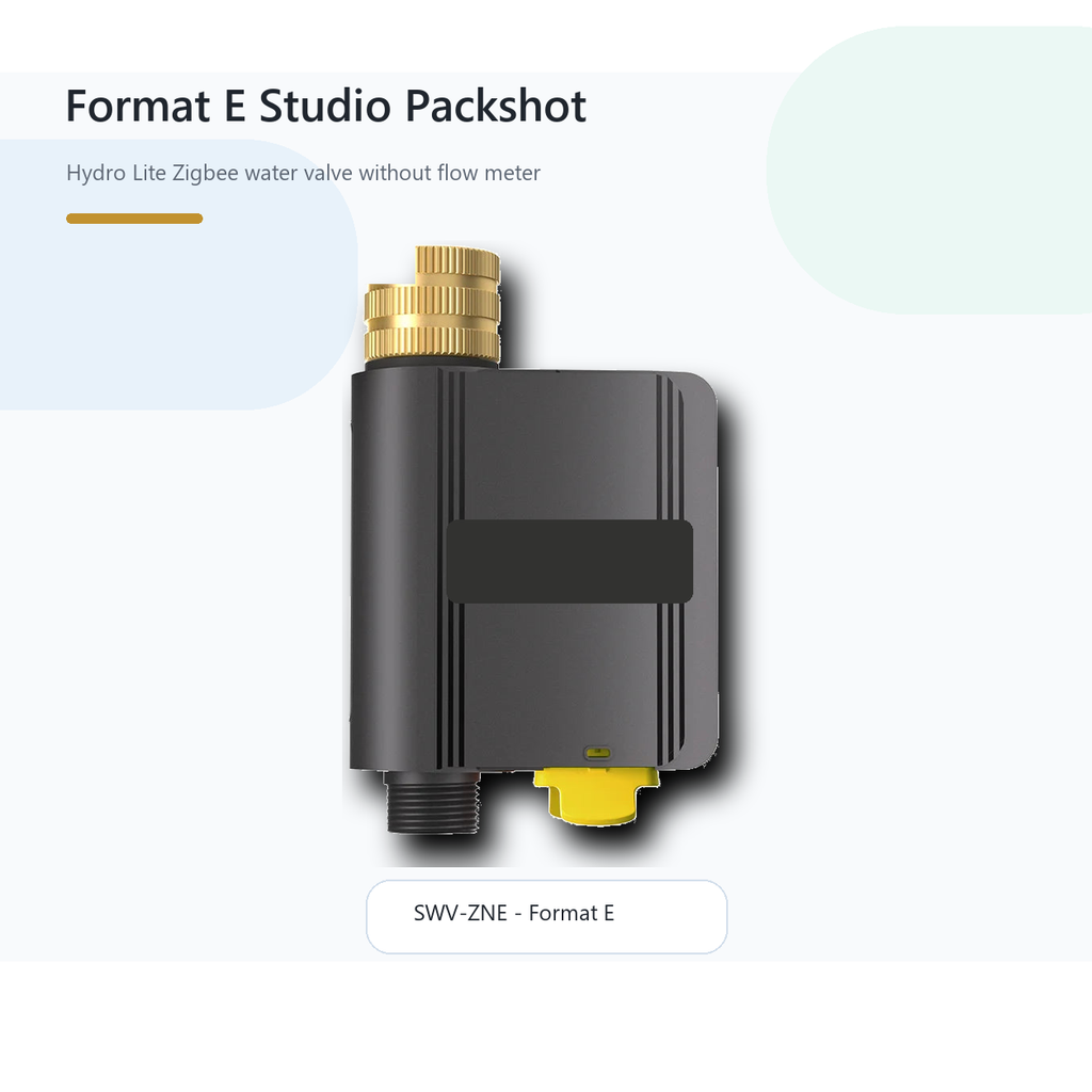 Studio packshot of Hydro Lite Pro SWV-ZNE Format E water valve