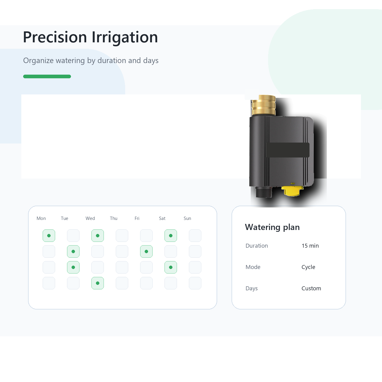 Precision irrigation schedule overview for Hydro Lite Pro Zigbee water valve