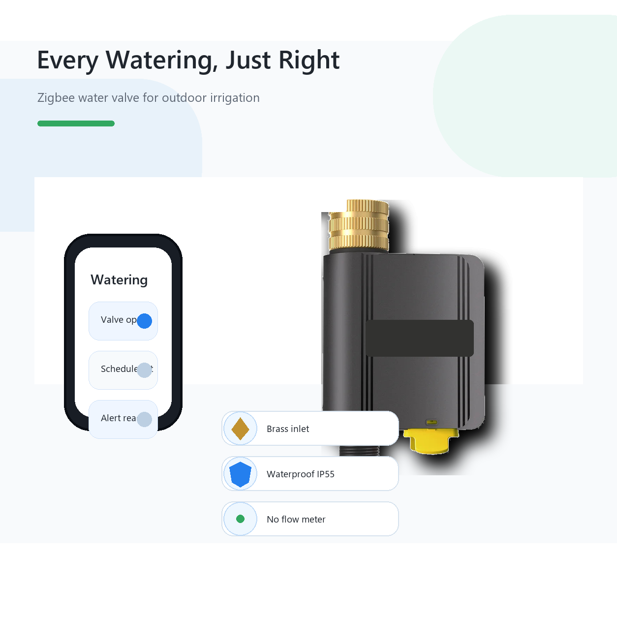 NéoValve Hydro Lite Pro Zigbee water valve for outdoor watering control