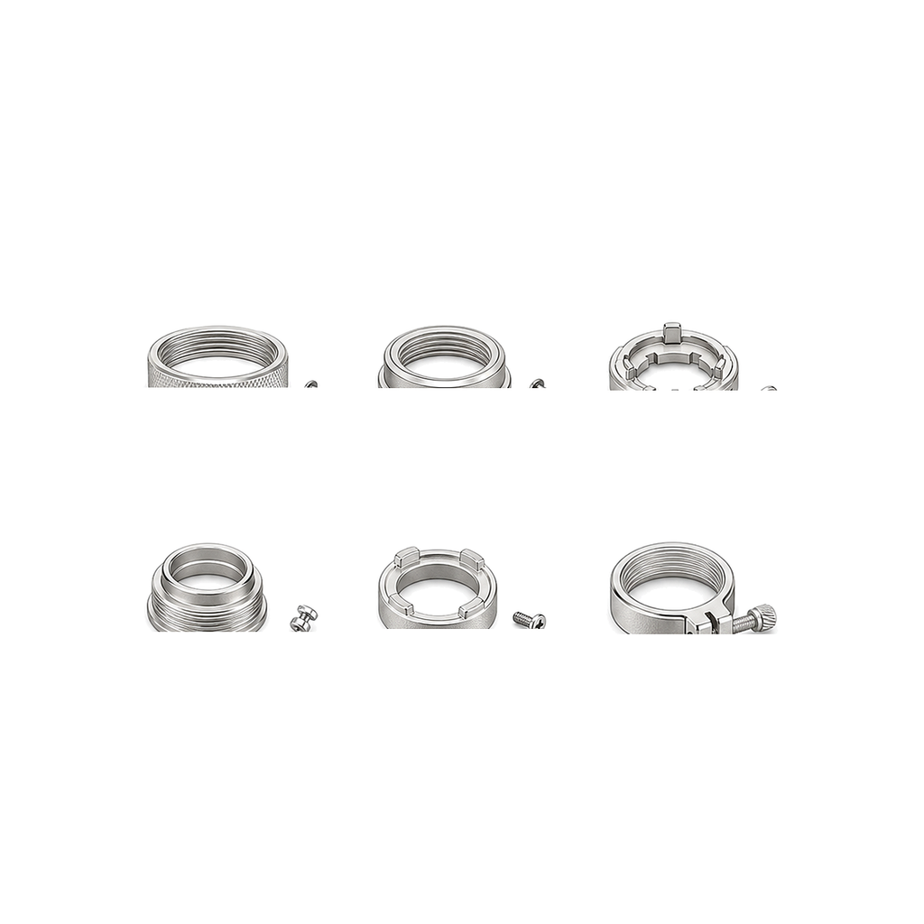 Kit d'adaptateurs pour vanne thermostatique ZigBee NéoValve sur fond blanc